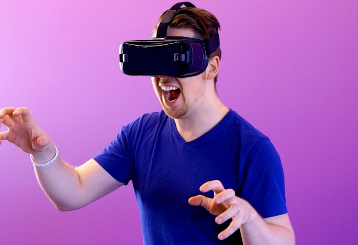 image of a man wearing a VR Headset